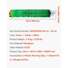 VEVOR Electric Netting Fence Kits Sheep Fencing 35.4″H x 164’L with Posts Spikes