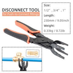 3/8 Inch To 1 Inch Pro Disconnect Tool Push to Connect Fitting Removal PEX Pip