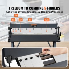 VEVOR 24 in Sheet Metal Bender 0-135° Brake Bending 14 Gauge Removable Fingers