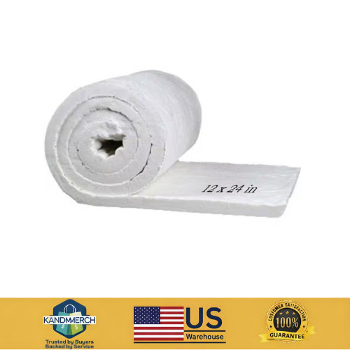 12×24 Ceramic Fiber Blanket Fireproof Insulation 2400°F Heat Shield