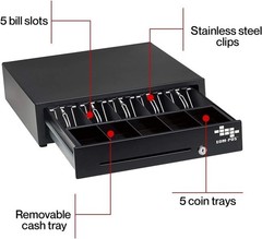 POS Hardware Bundle for SQUARE STAND – Cash Drawer, Receipt Printer, (Scanner)