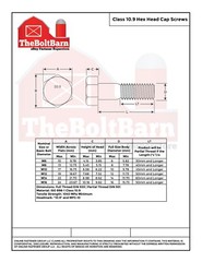 M16-2.0 Class 10.9 Hex Cap Screws Bolts COARSE Thread Zinc (Pick Length & Qty)