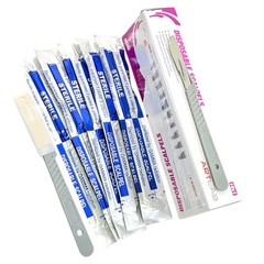 10PC DISPOSABLE SCALPELS #22-SINGLE USE – DISSECTING, SURGICAL, DERMAPLANING