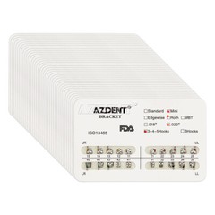 AZDENT Dental Orthodontic Brackets Braces Mini Roth Slot.022 018 Hooks 3/3 4 5