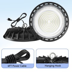 UFO LED High Bay Light 200W HighBay Light for Warehouse Factory Barn Shop 8Pack