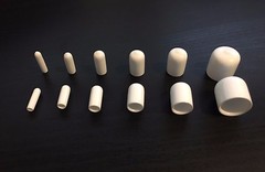 White Vinyl (Rubber) Round End Cap Cover for Pipe Plastic Tube Hub Caps Tubing