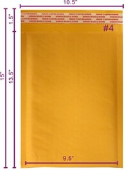 Fantasybuy® 100 #4 Kraft Bubble Padded Envelopes Mailers 9.5 X 13.5 100KF4