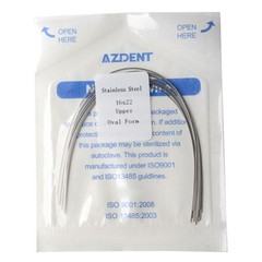 Los alambres de ortodoncia dental rectangular oval arco de acero inoxidable