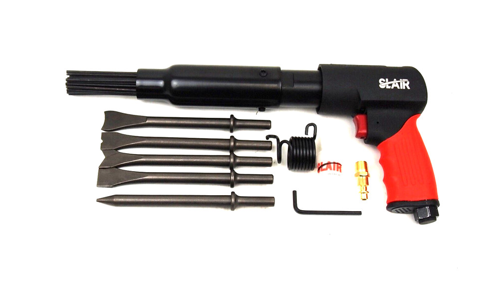 2 in 1 Pistol Air Needle Scaler Hammer Chisel 5000bpm Remove Paint Rust xx588