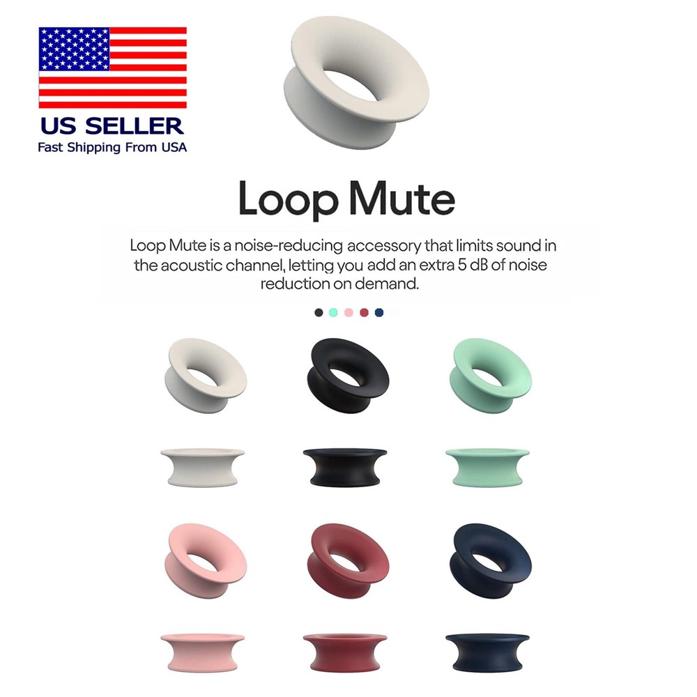 1 PAIR Loop Mute for Earplugs, 5 dB Noise Reduction Hearing Silencer Accessory