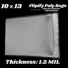 10×13 Clear Resealable T-Shirt/Apparel Self Seal Lip Tape Poly Plastic bags