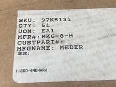 Box of 50, Meder Electronic MK6-8-H, Sensors