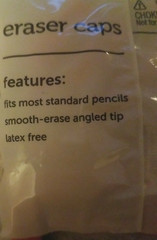 Office Depot Eraser Caps 1pk of 12pcs Latex Free Erasers-Brand New-SHIP N 24 HRS