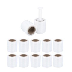 12 Rolls Clear 5″ x 700 Ft x 120 Ga Mini Pallet Wrap Stretch Film Made In Usa