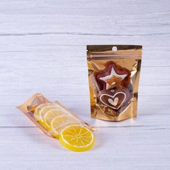 8-100 Color & Clear Mylar Foil Stand Up Resealable Food Storage Packaging Bags