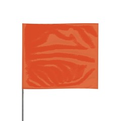 Presco 15 in. Steel Wire Staff Marking Flags [2.5 in. x 3 in. Flag]: 2 in. x 15