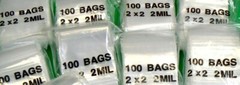5000 Bags Zip Seal Lock Bags 2mil 2 x 2 Clear Small 2″ Square Baggies 5,000 Pcs