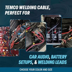 Flexible Pure Copper Welding Cable – 20 Ft Black + 20 Ft Red
