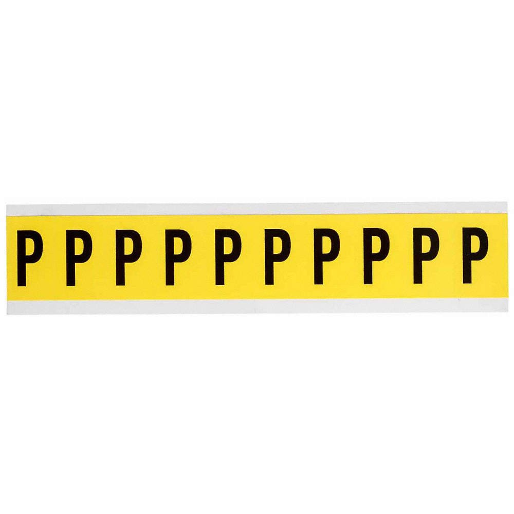 BRADY 3430-P Letter Label,P,1-1/2in.Hx7/8in.W,Vinyl 32MF89