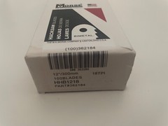 100 Count Box – Morse Hacksaw Blade 18 TPI Bi-Metal 1/2 in W x 12 in L
