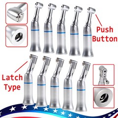 NSK Style Dental Push / Latch Head Contra Angle Handpiece Slow Low Speed E-type