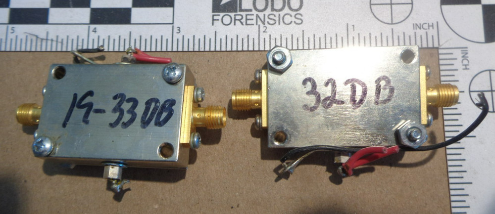 2 pcs. of Unknown Maker SMA RF Amplifier or Attenuator or ??