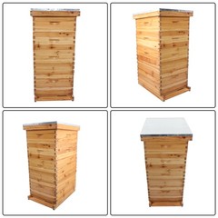 4 Layer 10 Frame Bee Hive Beeswax Coated Includes Beehive Frames and Foundations