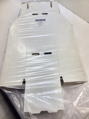 Lot of 25 Uline White Corrugated Bin Box Bundle S-705 Made in USA.