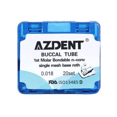 Dental Orthodontic Buccal Tubes 1st/2nd Molar Non-Conv Roth MBT 022 018 AZDENT