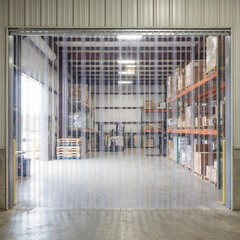 Plastic Vinyl Strip Door Curtain 7.8in Bulk Roll Clear PVC Curtain Replacement