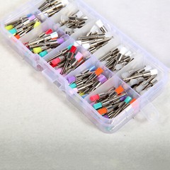 200pcs US Mixed Dental latch type prophy polishing brush flat tapered Brushes ty