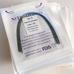 Dental Ortodoncia Térmica Activada Niti Arco Redondo de Alambre 10 Tamaños Super
