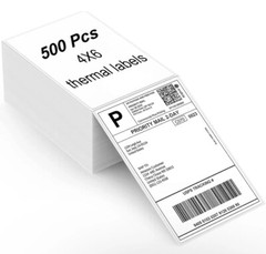 500 4″ x 6″ Direct Thermal Shipping Labels for Zebra & Rollo and any Printers