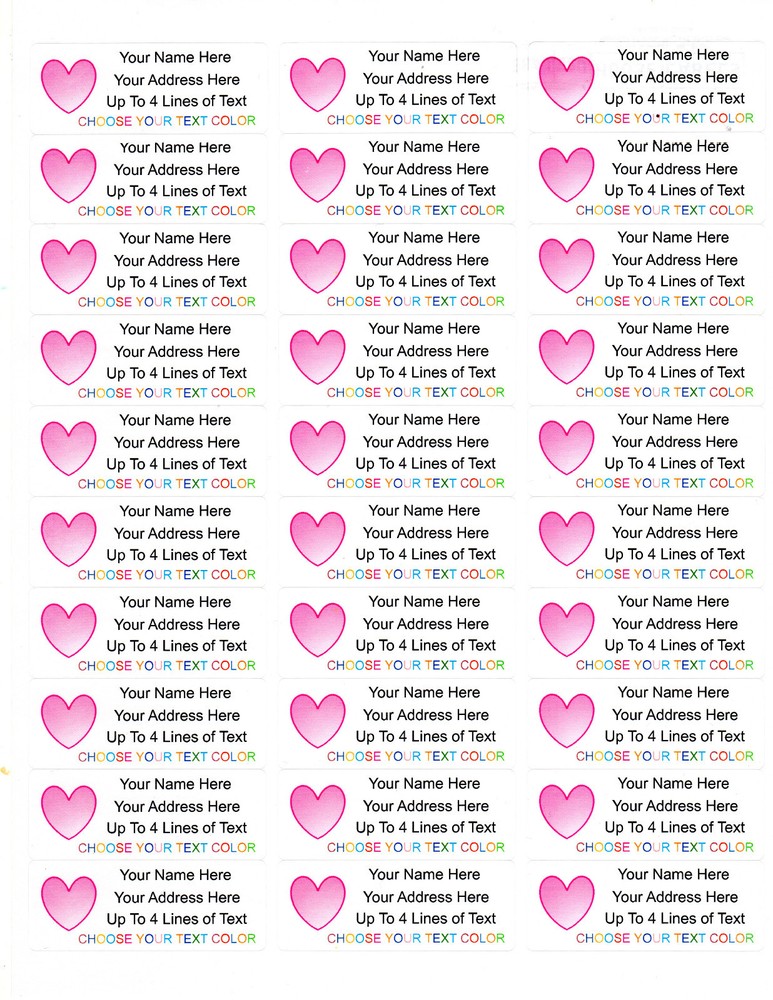 60 pcs Personalized Return/Mailing Address labels – 1″ x 2.625″ -Free Shipping