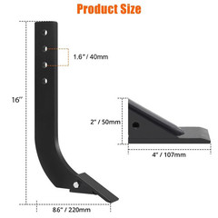 1/5/6pcs 18” Box Blade Shank Scarifier Shanks Teeth 4 Holes Box Scraper Shank