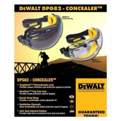 DeWalt CLEAR SMOKE ANTI FOG Protective Over Glasses Safety Goggles UV ANSI Z87+