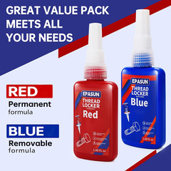 ThreadLocker 242 and 271, Thread Lock Medium and High Strength Lock Tight & Seal