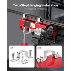 VEVOR Electric Hoist 440 lbs Crane Winch with 14FT Wired Remote Control 110V