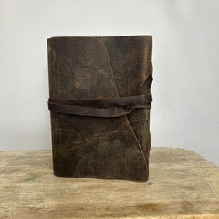 Rustic 5×7 Leather Journal – Handmade-Style Wrap Notebook