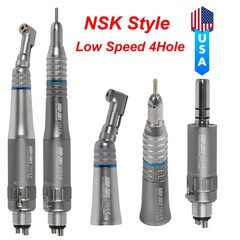 NSK Style Dental Slow Low Speed Handpiece Straight Contra Angle Air Motor 2/4H