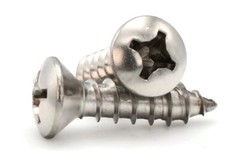 #8 Sheet Metal Screws – 316 Stainless Steel Phillips Oval Head – Select Size