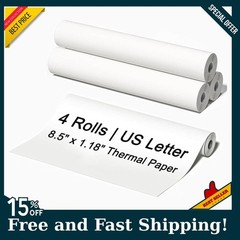 4 Rolls A4 Thermal Printer Paper 8.5×11″ for M08F M832 M834 Portable Printer