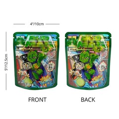 3.5g Smell Proof Resealable Mylar Bags Zip Seal Food Storage Mixed Bags 100pcs