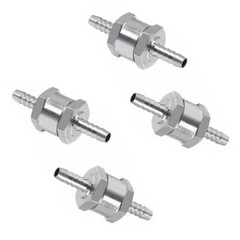 4 Pcs 8mm 5/16″ Fuel Non-Return One Way Check Valve Petrol Diesel Oil Aluminum
