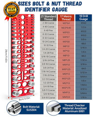 57 Nut and Bolt Thread Checker – Thread Checker Standard and Metric Bolt