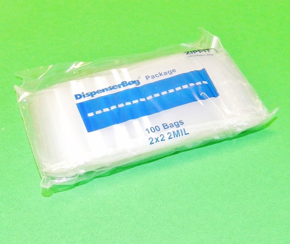 100 2″ x 2″ Zip Seal Lock Bags 2Mil Clear Squeezez Slide Reclosable 2×2 Baggies