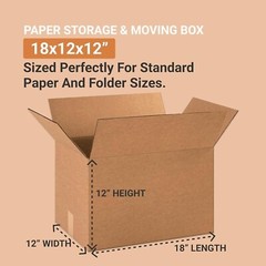 18 x 12 x 12 Shipping Boxes Moving Boxes Corrugated Kraft 25/Bundle 25/Pack