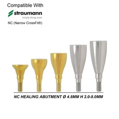 US Dental Healing Abutment Cap Fit Straumann ITI BLT/BL Implants RC NC Titanium