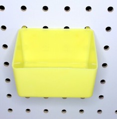 Small Plastic Pegboard Storage / Part Bins – Black Pink Orange Red or Yellow