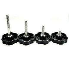 5/16″ Thumb Screw Bolts with Black Round Fluted Plastic Clamping Knob Stainless
